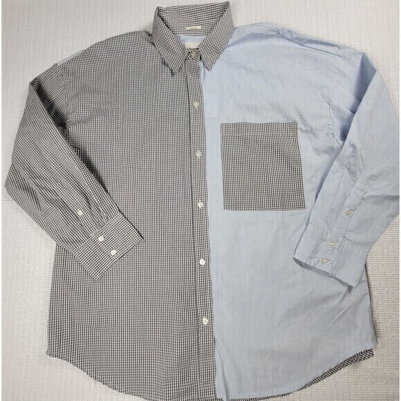 Abercrombie Fitch Long Sleeve‎ Button Up Shirt NWT Men's Size Large Colorblock - Picture 1 of 7